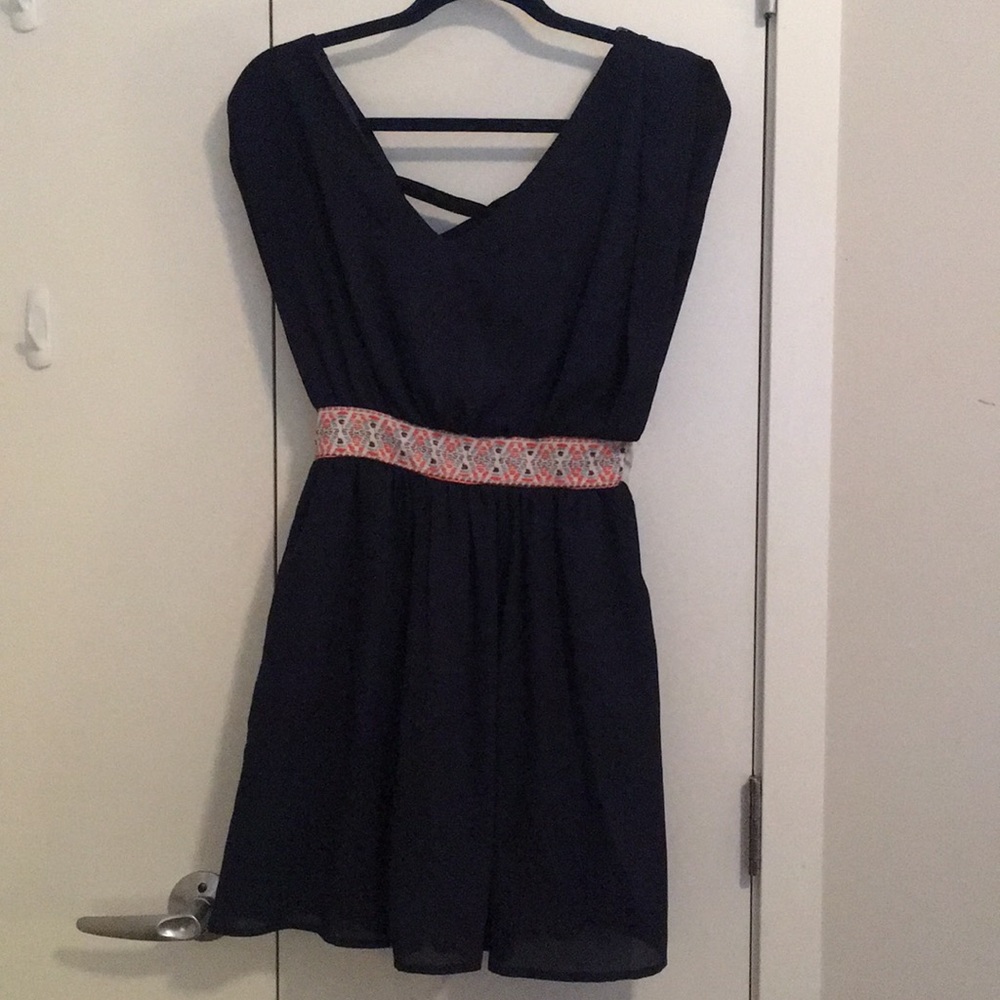 Navy Blue with Tie Back